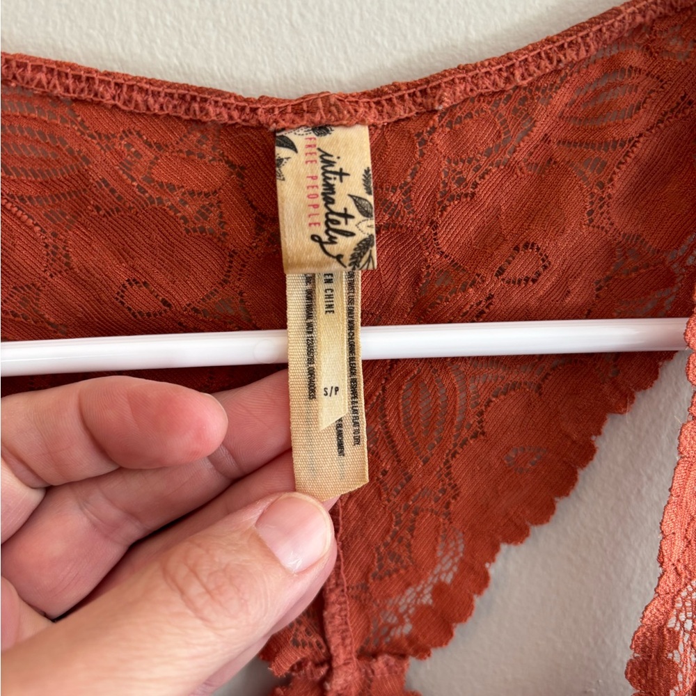 Free People Intimately Lace Bralette in Rust Size Small - Picture 5 of 6